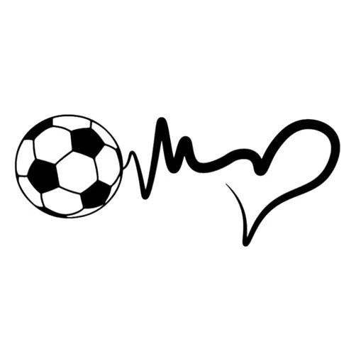 QooSNJJ 2Pcs 16.4CM6.6cm Car/Bumper Sticker Sports Soccer Ball Car Sticker Accessories Vinyl Decal Bumper Decor