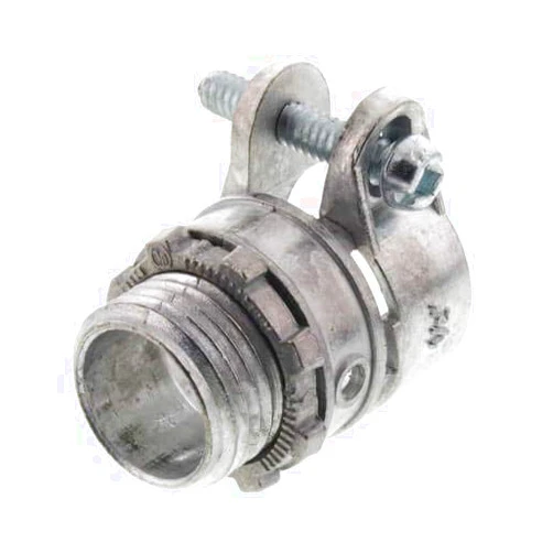 DE Supply Straight Squeeze Type Malleable Iron BX-Flex Connector for Metallic Conduit, AC and MC Cable (50, 3/4