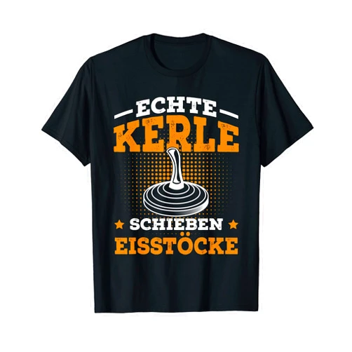 Stockschießen Eisstock Stocksport Mens Stockhooting funny saying ice stock shooting gift T-Shirt