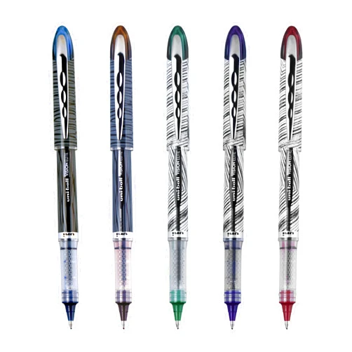 Uni-Ball Vision Elite BLX Designer Rollerball Pens Bold Point, 0.8mm, Assorted, 5 Pack