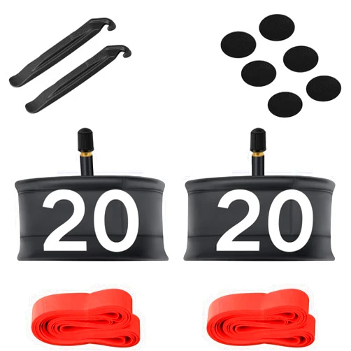 Vancom 2 Pack Heavy Duty 20-inch Bike Tube with Strong Airtightness, Puncture Resistant for Downhill, BMX, MTB 20X1.5/1.75/1.95/2.125/2.4/3.0/3.5/4.0 Butyl Rubber Inner Tube with 32mm Schrader Valve