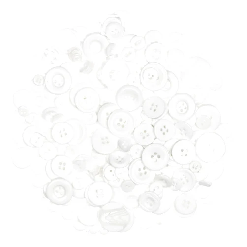 Xentrlologic 450-550Pcs White Buttons for Crafts Assorted Size Buttons for Sewing White Craft Buttons for Arts, DIY Crafts Decoration White Assorted Buttons for Crafts 0.3-1 inch