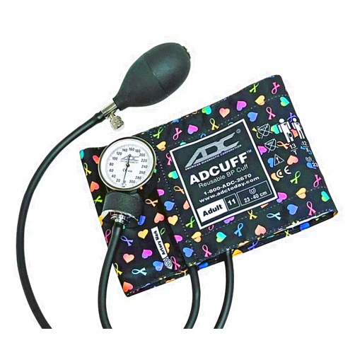ADC Prosphyg 760 Pocket Aneroid Sphygmomanometer with Adcuff Nylon Blood Pressure Cuff, Adult, Devotion Print