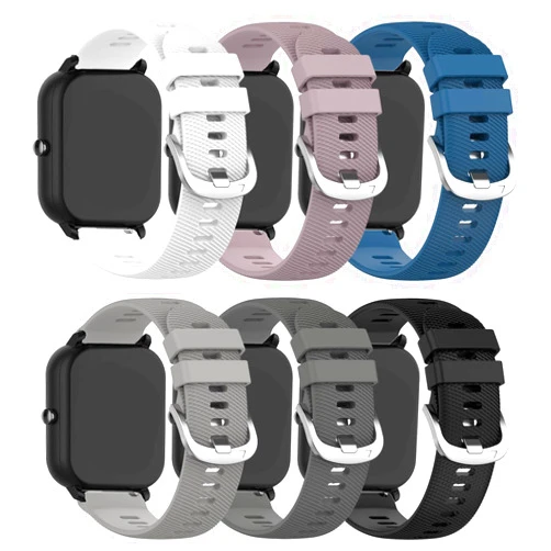 E ECSEM 6Pack Bands Compatible for Bgulong H22 Smartwatch Replacement Soft Silicone Waterproof Sport Strap for Bgulong H22 Smartwatch Accessories