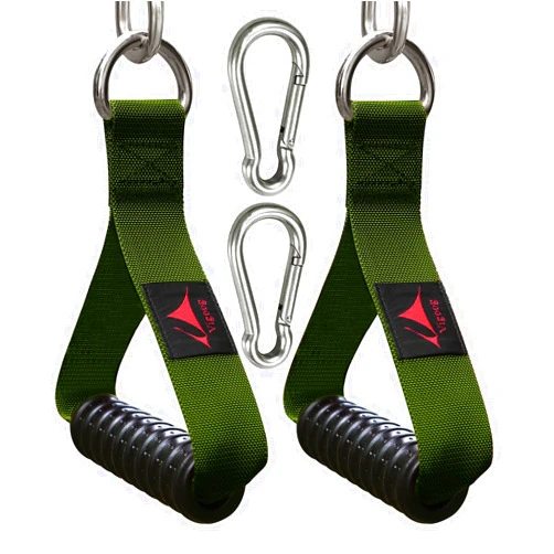 Vigoog Heavy Duty Gym Exercise Handles Attachment for Cable Machine,Resistance Band,Pulley System Home Fitness Workout Equipment, with Elastic Rubber Grip and 2 Large Carabiners