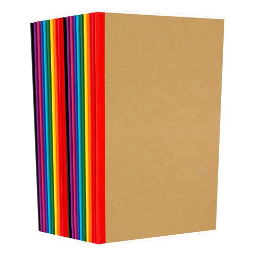 Abubaka Composition Notebook 20 Pack, 8.2'' x 5.5'',Rainbow Spine, Kraft Cover Lined,60 Pages, for Students, Women, Boys and Girls Kraft Notebook Journals, Notebooks bulk,for School, Office