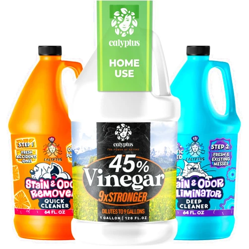 Calyptus 45% Pure Super Concentrated Vinegar| 9x Power Concentrate Vinegar Pet Stain and Odor Remover | Orange and Enzyme Cleaner Duo Solution for Pets