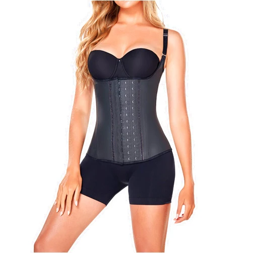 Ann Chery Corset Waist Trainer for Women - Colombian Waist Cincher With Straps - Adjustable 3 Hook Semi Vest Body Shaper