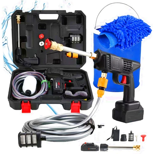 Tuxyoot Power Washer,Hydrowasher,Sprayer, Power Washer,Hydro Washer,Hydro Washer,6 in 1 High Pressure Cordless & Portable Hydrowasher(24V,Water Gun+case+Bucket)