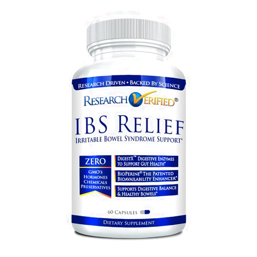 Research Verified IBS Relief: Fast, Safe, Effective Relief from Irritable Bowel Syndrome – with Bioperine, Natural Digestive Enzymes to Aid Digestion and Reduce Abdominal Discomfort, 60 Capsules