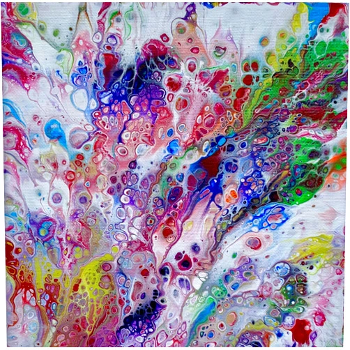 ByHandMade Blue Bells are Coming Acrylic Pour Painting