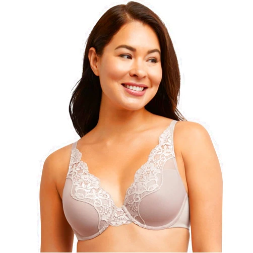 Bali Women's Lace Underwire Bra, One Smooth U Comfort Stretch Full-Coverage Convertible Bra