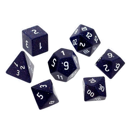 Ultra Pro Gemstone Dice Blue Sandstone Polyhedral 7-Die Dice Set