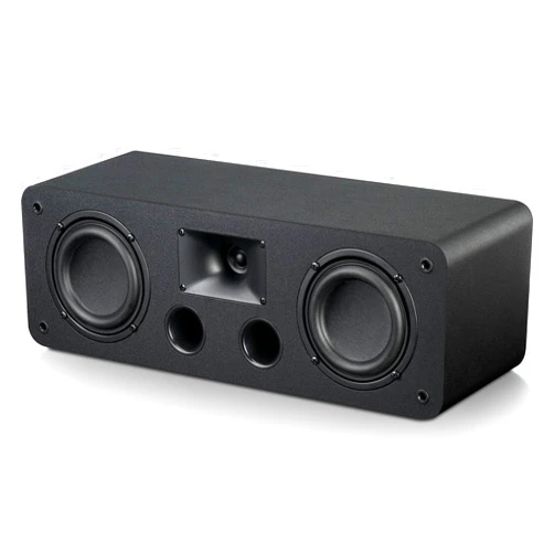 Saiyin Center Channel Speaker with Dual 4-Inch Woofers for Home Theater, Surround Sound, Crystal-Clear Dialogue and Vocals, Passive, Wall Mountable, Single