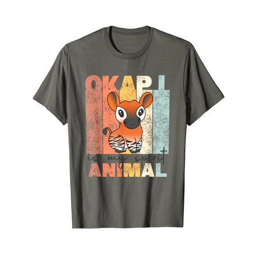 Okapia Giraffes Giraffe Okapis Safari Okapi Is My Spirit Animal - Okapis Are Cute Animals Okapia T-Shirt