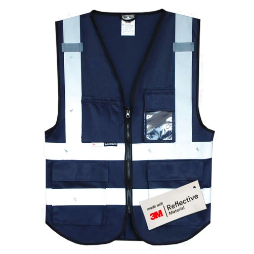 Salzmann High Visibility Safety Vest | Multi Pocket Reflective Vest | 5 Colors & 5 Sizes | Made with 3M Reflective Material