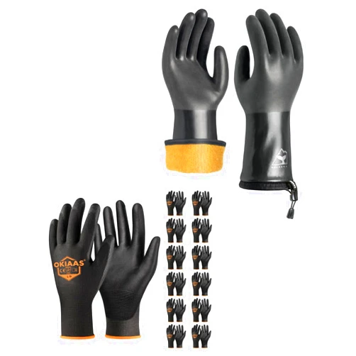 OKIAAS Men's Work Gloves & toolant Waterproof Winter Gloves - Size Large