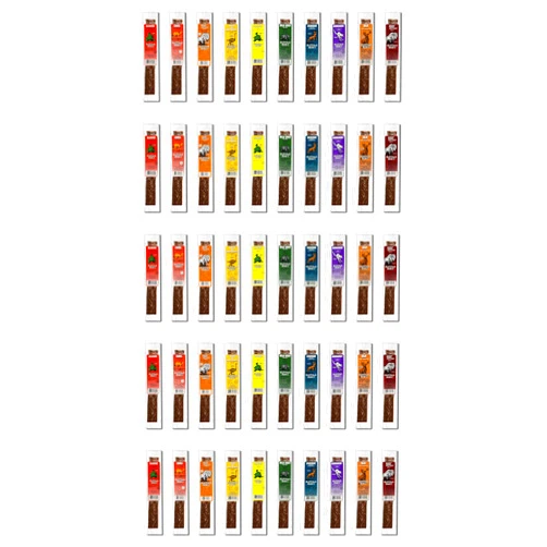 Jerky-n-Spice BUFFALO BOB'S Wild Game Meat Snacks - 50 Assorted Flavor of Exotic Jerky - Alligator, Buffalo, Elk, Venison, & More - High-Protein Snack for Adventure Enthusiasts, Stocking Stuffer, Gift for Men/Dad