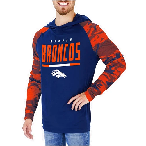 Zubaz NFL Teams Men's Lightweight Pullover Hoodies with Accent Sleeves (Small - 5X-Large)