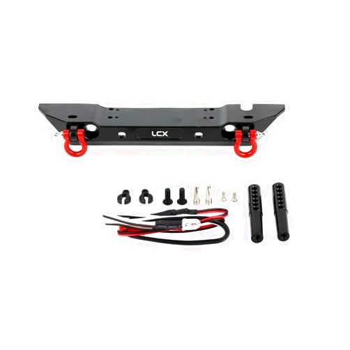 LCX Racing 1/10th RC Crawler Car Metal Front Bumper for TRX4 TRX-4 Axial SCX10 II 90046 SCX10 Upgrades Parts Accessories