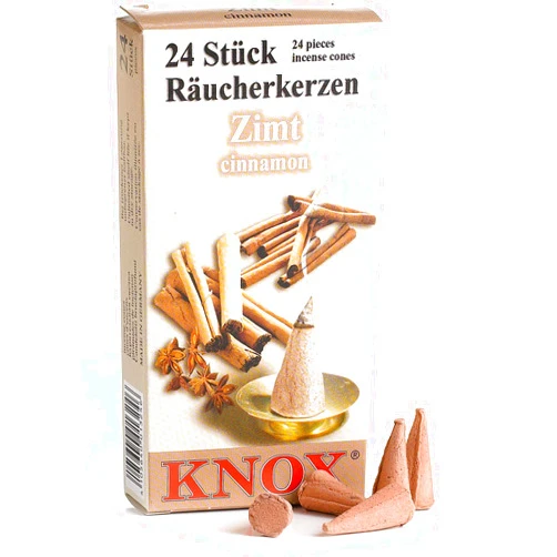 Knox Cinnamon Scent German Incense Cones Made in Germany for Christmas Smokers