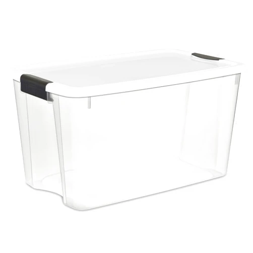 Sterilite 20-Pack Ultra Latching Box, Large Storage Bins w/ Lids, Clear Plastic, 70 Quart
