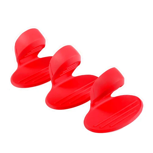 YYP Silicone Pot Holders, YYP Silicone Heat Resistant Pot Holders, Oven Mini Mitts, Cooking Pinch Grips for Kitchen(No More Burning Your Fingers!)- Set of 3, Red