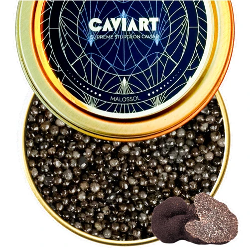 Caviart Supreme Siberian Sturgeon Caviar, Truffle Infusion, Limited Edition, Caviart Supreme Sturgeon Roe, Malossol 1 oz | 28 g
