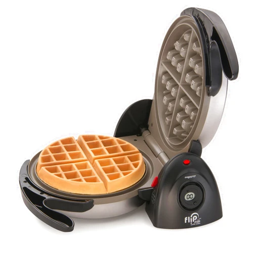 Presto Ceramic Flipside Belgian Waffle Maker, 7 inches (Pack of 1), BlackGray