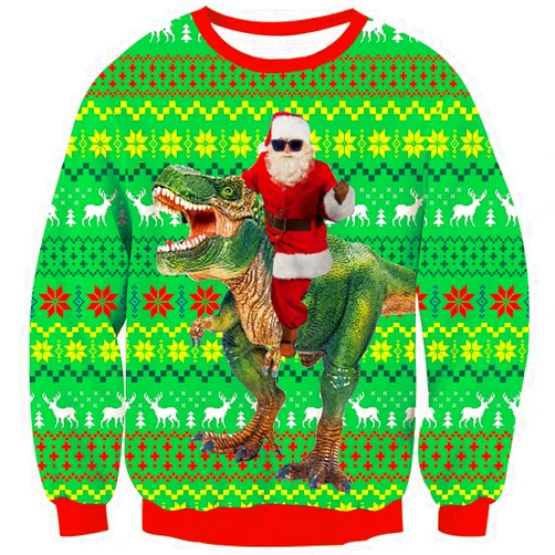 Goodstoworld Mens/Womens Ugliest Christmas Sweatshirt 3D Unique Hilarious Graphic Pullover Shirt S-4XL