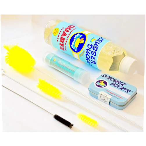 Scrubber Duckys Magnetic Glass Cleaning Kit with Brushes and Natural Cleaning Concentrate