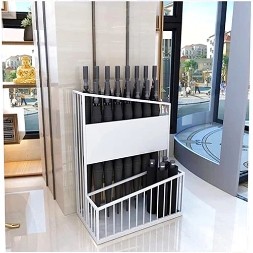 YYSANJIA Umbrella Stand Rack Commercial Iron Umbrella Holder, Hallway Umbrella Storage Basket for Hotel Supermarket Office 4S Shop, Modern Umbrella Organizer for 14-30 Umbrella