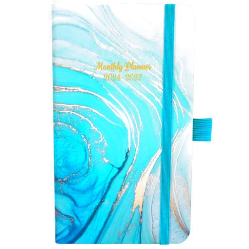 BooQool 2024-2027 Pocket Planner/Calendar - 3 Year Monthly Planner 2024-2027, Jul 2024 - Jun 2027, 6.3