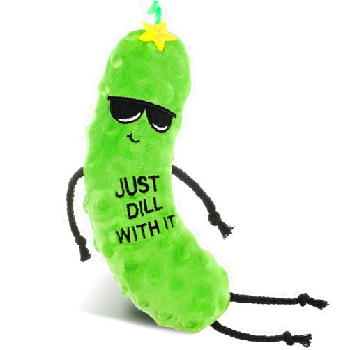 Motionchic Encouragement Pickle Plushie, Positive Cucumber Plush Toys, Funny Food Plush Toy, Soft Plushie for Women, Men, Friends, Coworkers Gifts