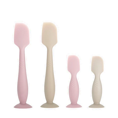 SIHISMO Baby Diaper Cream Spatula Applicator, 4 Pack Baby Butt Paste Spatula Diaper Cream Brush for Newborn Baby, 2 Large and 2 Mini Sizes (Pink, gray)