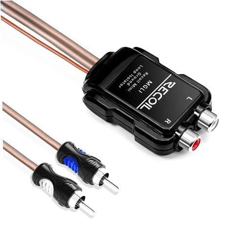 RECOIL MGLI 2-Channel RCA Stereo Ground Loop Noise Isolator Designed for Audio Signals Eliminate Noise Car Amplifier