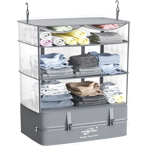 Fancyou Compressible Packing Cubes Portable Hanging Closet Shelves 17