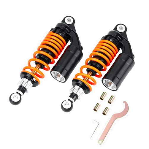 SEINECA 280mm 11 Inch Universal Motorcycle Shock Absorbers Rear Suspension 2PCS Compatible with Honda CB Yamaha Gokart(Orange)