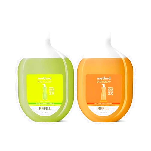 Method Liquid Dish Soap 2 Scent Variety Pack (Lime & Sea Salt + Clementine)