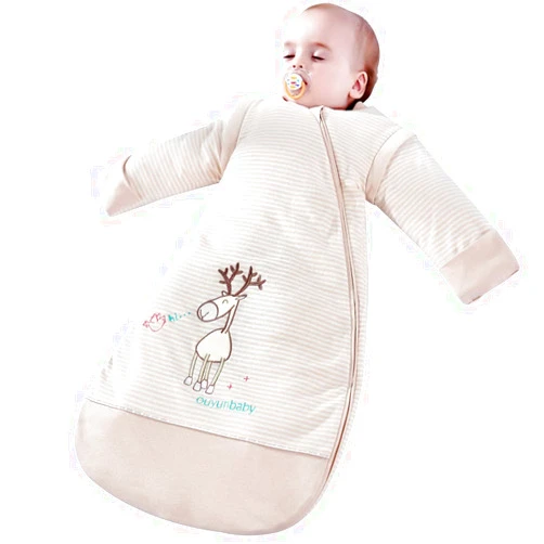 Babyah 3-Way Zipper Sleeping Bag Sack for Toddler Baby Girl Boy Unisex Baby Sleep Sack, 100% Cotton Baby Sleeping Bag TOG 1.5, Wearable Blanket Baby