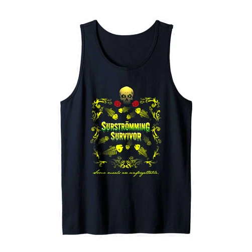 Spassprediger's Surströmming Designs Surströmming Challenge Survivor Unforgettable Surströmming Tank Top