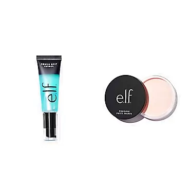 e.l.f. Power Grip Primer, Gel-Based & Hydrating Face Primer & Primes, 0.811 Fl Oz & Poreless Putty Primer, Silky, Skin-Perfecting, Lightweight, Long Lasting, Smooths, 0.74 Fl Oz