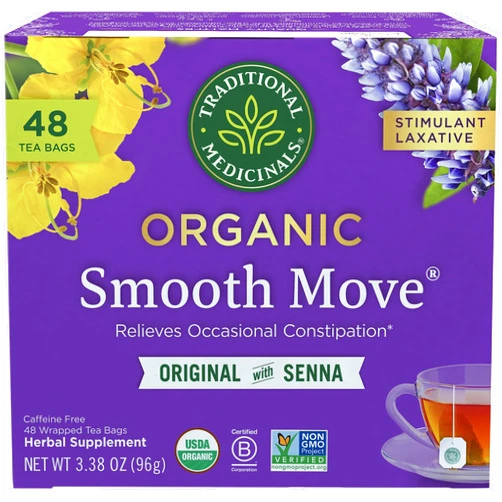 Traditional Medicinals Tea, Organic Smooth Move, Relieves Occasional Constipation, Senna - 48 Tea Bags