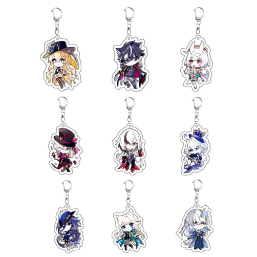 SDAIGC Genshin Impact Game Land of Water Acrylic Keychain Cute Anime Cartoon multiregional Keychains