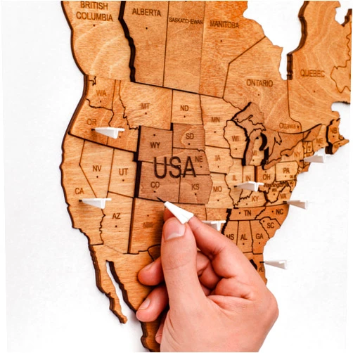 ENJOY THE WOOD Planes Push Pins For Wood World Map Addons for World Map Travel Office School Pins Board Pins Gift Traveler Canvas Pins 3D Wood World Map