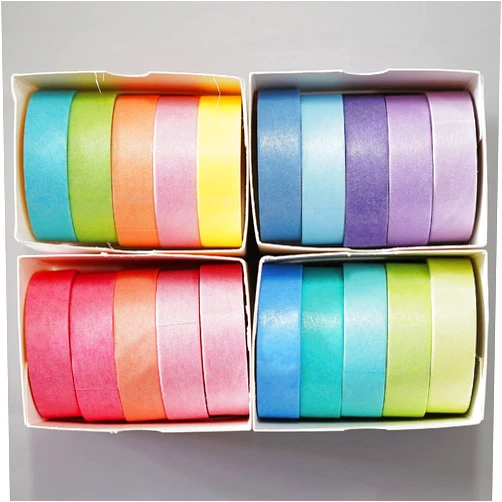 TOHOCH Macaron Washi Tape Set, 20 Rolls Pastel Solid Colors Decorative Tape for DIY Crafts and Arts, 10mm Wide Writable Nature Colored Tape Aesthetic