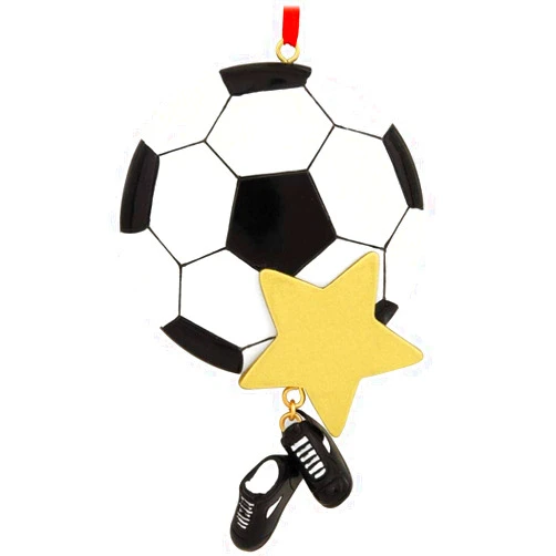 Rudolph and Me Soccer ball ornament