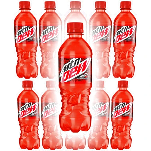 Mountain Dew Code Red, 20oz Bottle (Pack of 10, Total of 200 Fl Oz)