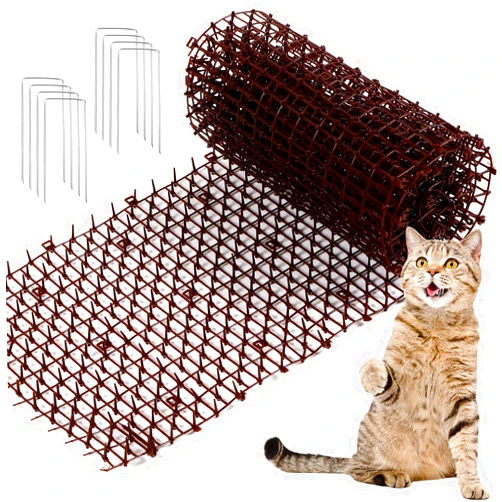 Zopeal 79 x 12 Inch/ 1 Roll Cat Spikes Keep Dog Off Couch Cat Deterrent Mat Strips Cats Dogs Spiked Mat Fence Outdoor Indoor Keep Pet Off Couch Furniture Garden