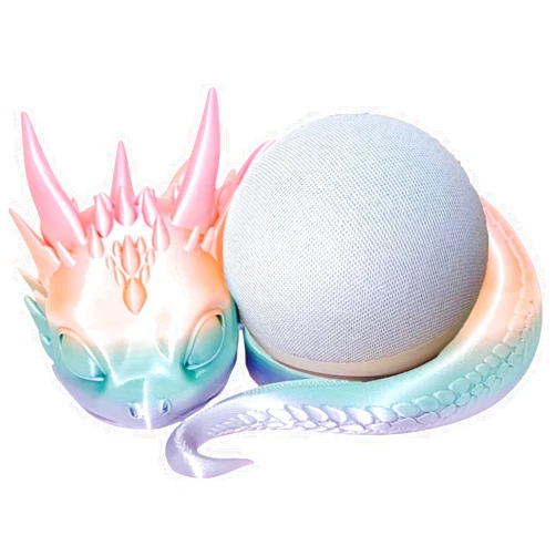YILCER Dragon Stand Holder for Echo Dot 3D Printed Animals Stand Mount Compatible with Echo Dot 4th/5th Gen 3D Printed Speaker Holder Stand Space Saving 3D Printed Dragon Holder